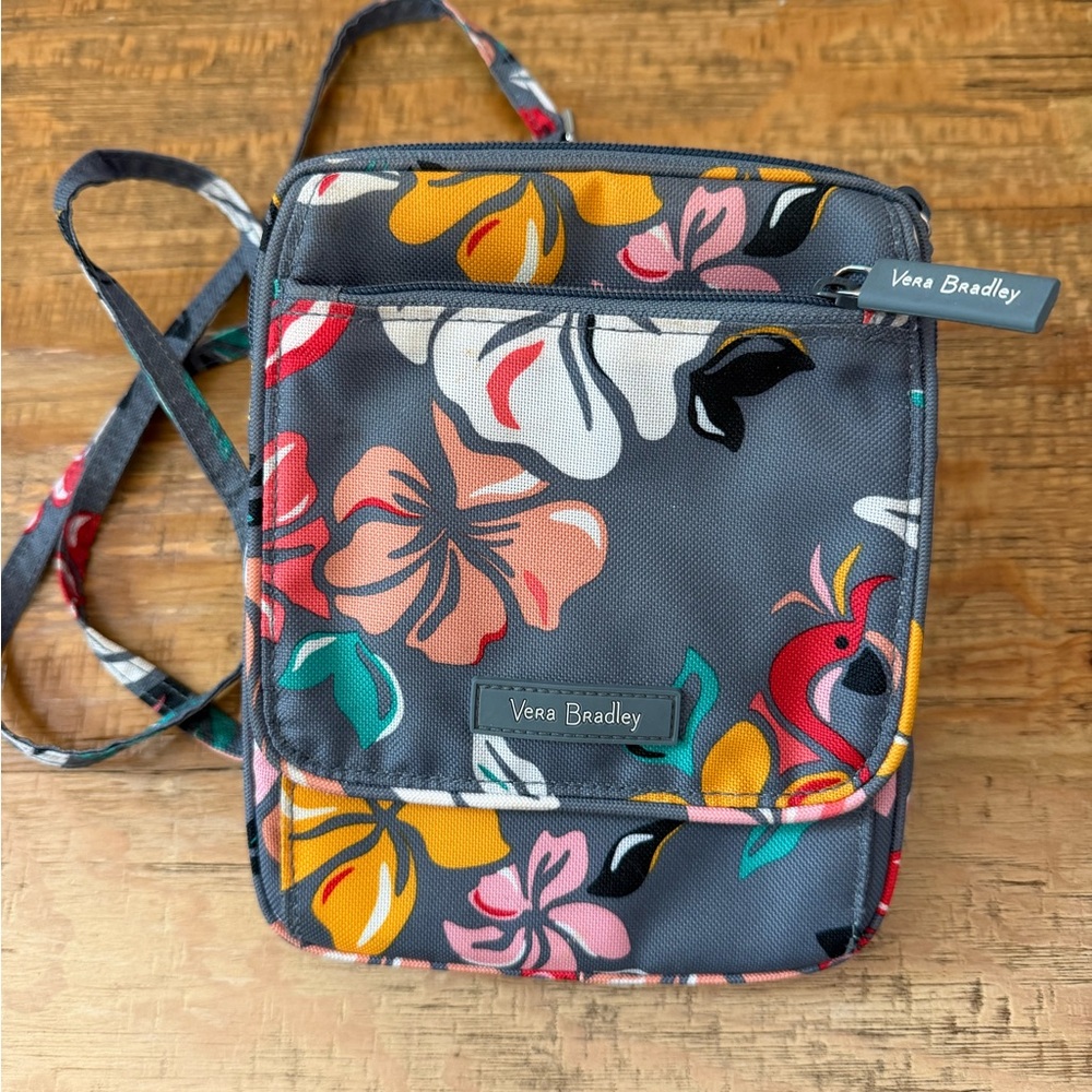 Vera Bradley Gray Floral Crossbody Bag